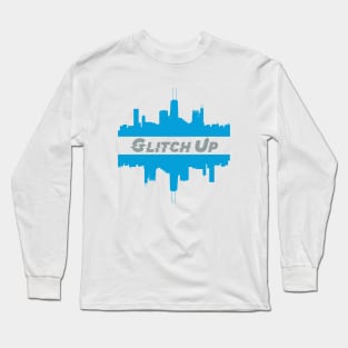 Chicago Skyline - Glitchup Long Sleeve T-Shirt